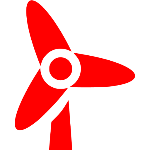 Red wind turbine icon - Free red wind turbine icons