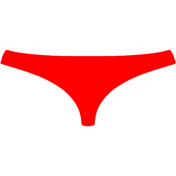 Red womens underwear icon - Free red clothes icons