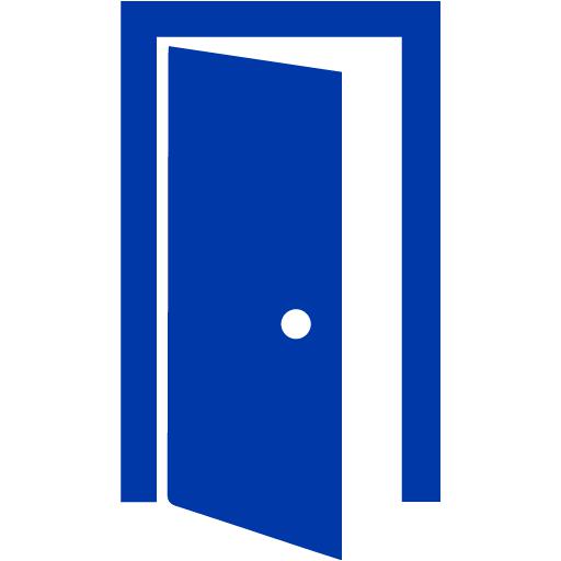 Royal azure blue door 9 icon - Free royal azure blue door icons