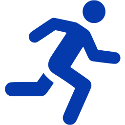 Royal azure blue running man icon - Free royal azure blue man icons