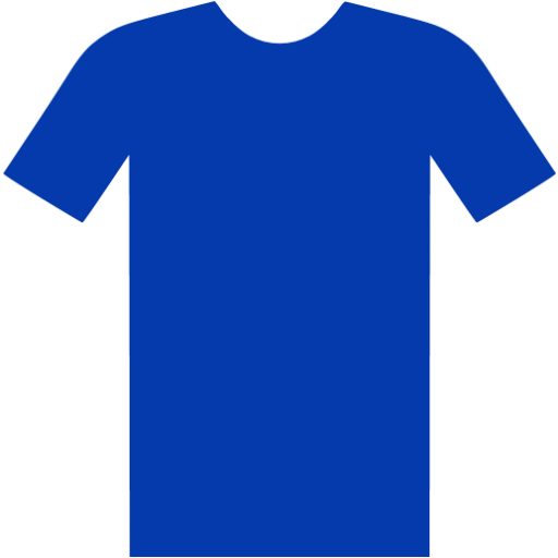 Royal azure blue t shirt icon - Free royal azure blue clothes icons