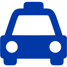 Royal azure blue taxi icon - Free royal azure blue taxi icons