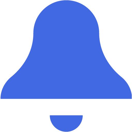 Royal blue bell 3 icon - Free royal blue bell icons