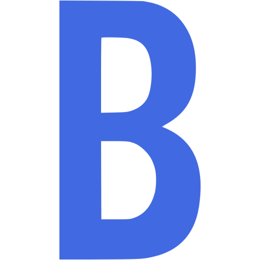 Royal Blue Letter B Icon - Free Royal Blue Letter Icons