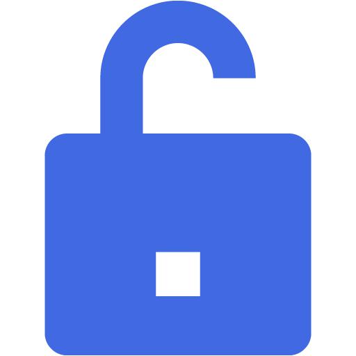 Royal blue lock 2 icon - Free royal blue lock icons