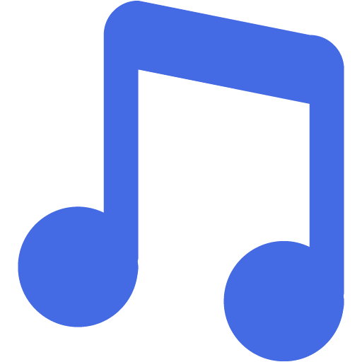 blue musical notes symbols