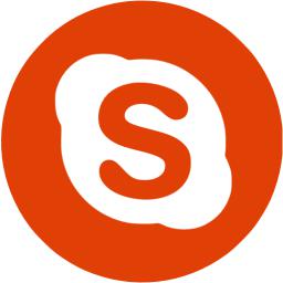 skype logo red