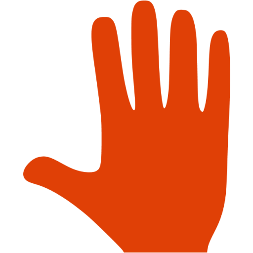Soylent red whole hand icon - Free soylent red hand icons