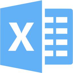 Tropical blue excel 3 icon - Free tropical blue office icons