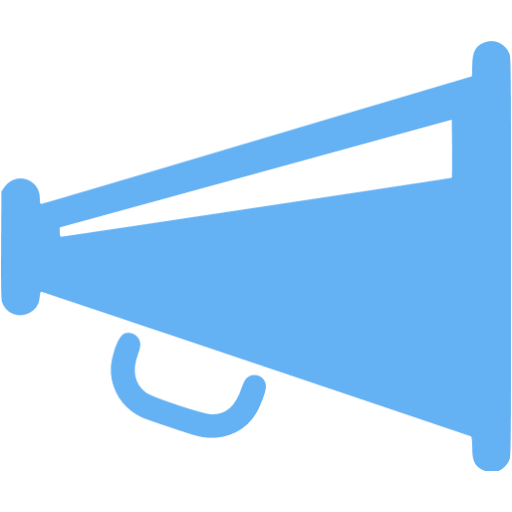 Tropical blue megaphone icon - Free tropical blue megaphone icons