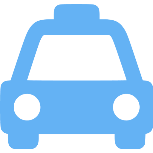 Tropical blue taxi icon - Free tropical blue taxi icons