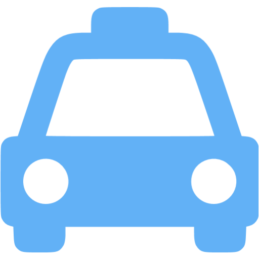 Tropical blue taxi icon - Free tropical blue taxi icons