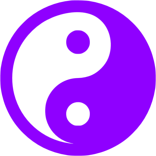 Violet yin yang icon - Free violet civilization icons