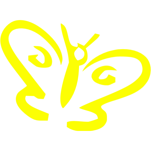 Yellow butterfly icon - Free yellow butterfly icons