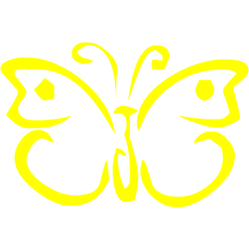 Yellow butterfly 7 icon - Free yellow butterfly icons