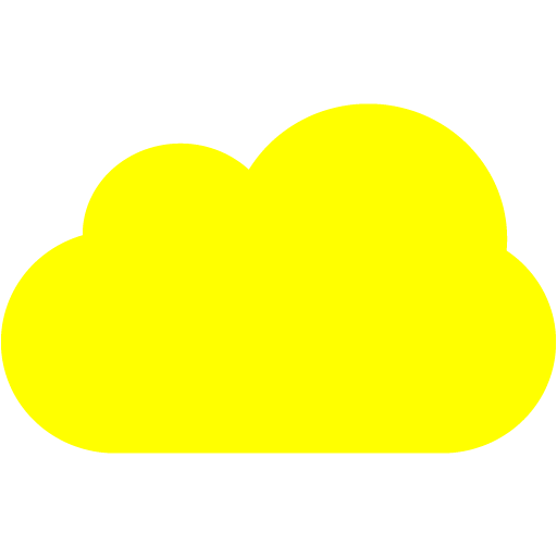 Yellow cloud 4 icon - Free yellow cloud icons