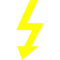 Yellow electricity icon - Free yellow electricity icons