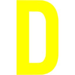 yellow letter d