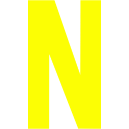 Yellow letter n icon - Free yellow letter icons