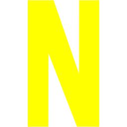 Yellow letter n icon - Free yellow letter icons