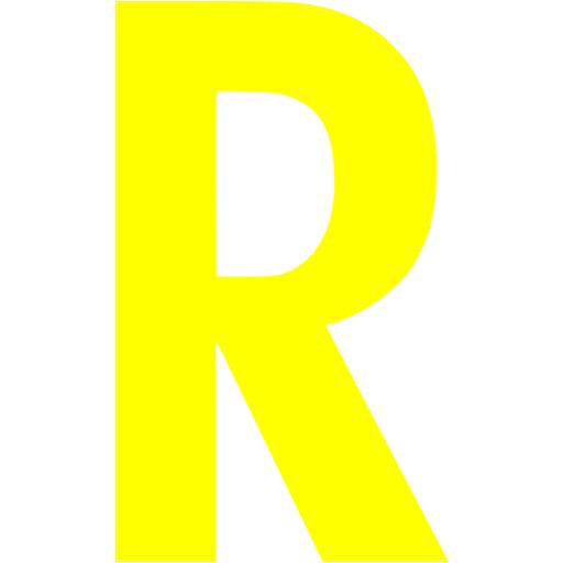 Yellow Letter R Icon Free Yellow Letter Icons