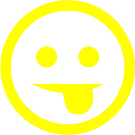 Yellow tongue icon - Free yellow emoticon icons