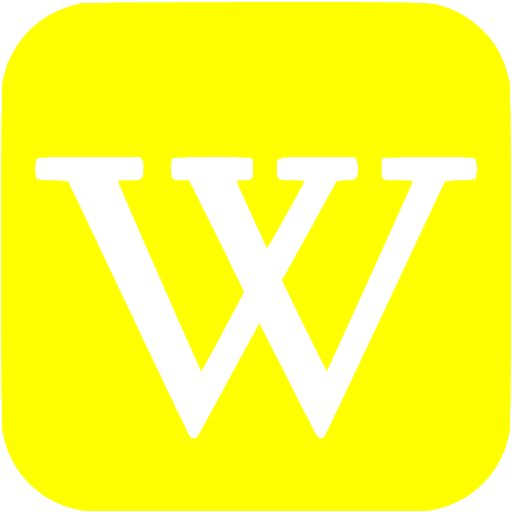 Yellow wikipedia icon - Free yellow site logo icons