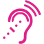 barbie pink assistive listening system icon