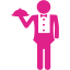 barbie pink waiter icon