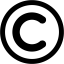 black copyright icon