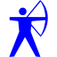 blue archery icon