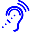 blue assistive listening system icon