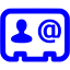 blue business contact icon