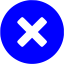 blue cancel icon