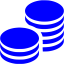 blue coins icon