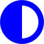 blue contrast icon