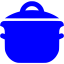 blue cooking pot icon