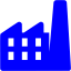 blue factory icon