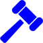 blue gavel icon