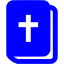 blue holy bible icon