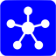 blue hub icon