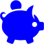 blue moneybox icon