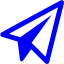 blue paper plane icon