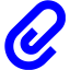 blue paperclip icon