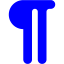 blue pi icon