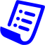 blue purchase order icon