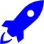 blue rocket icon