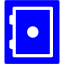 blue safe icon