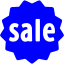 blue sale icon