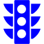 blue semaphore 4 icon